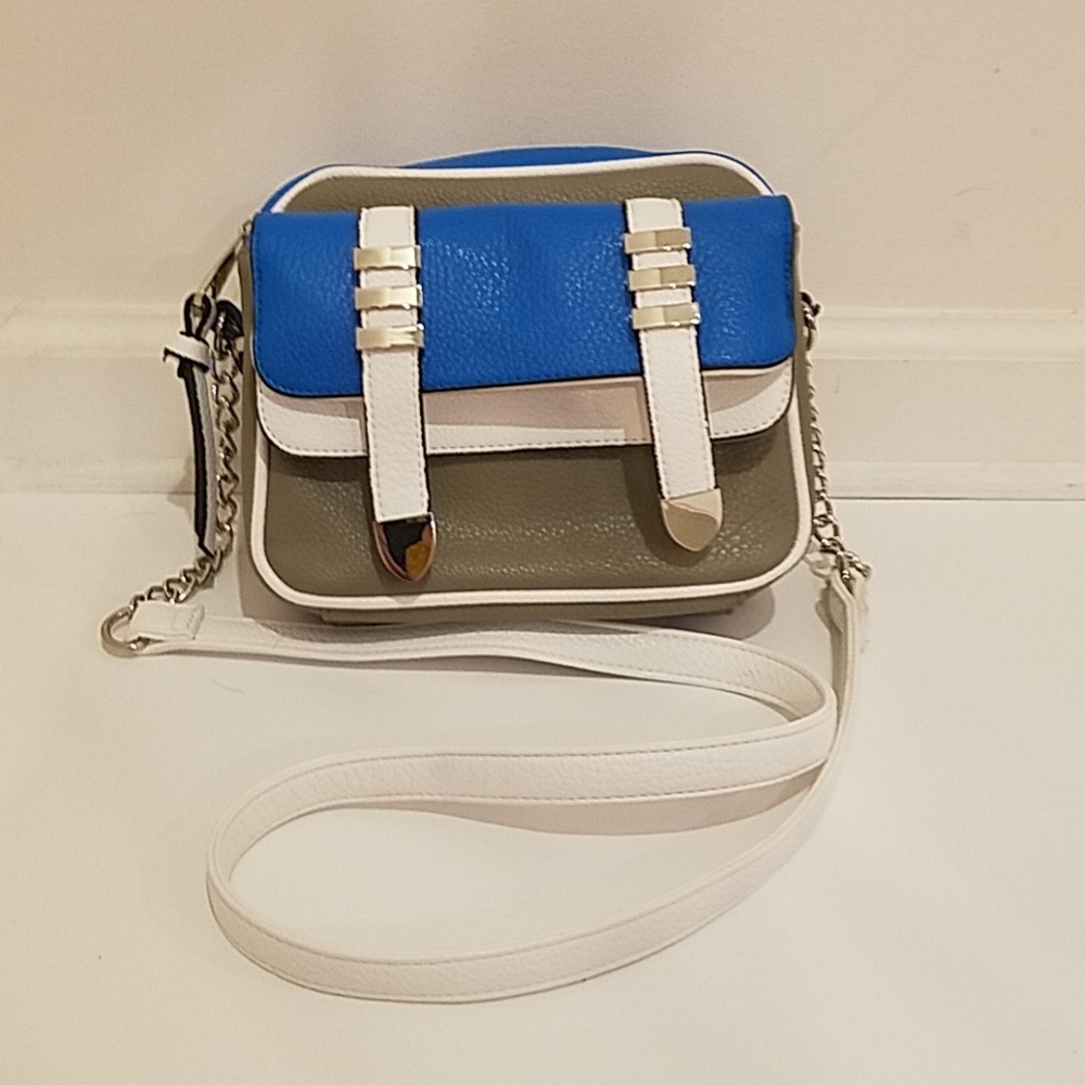 Steve Madden Blue and White Crossbody Bag